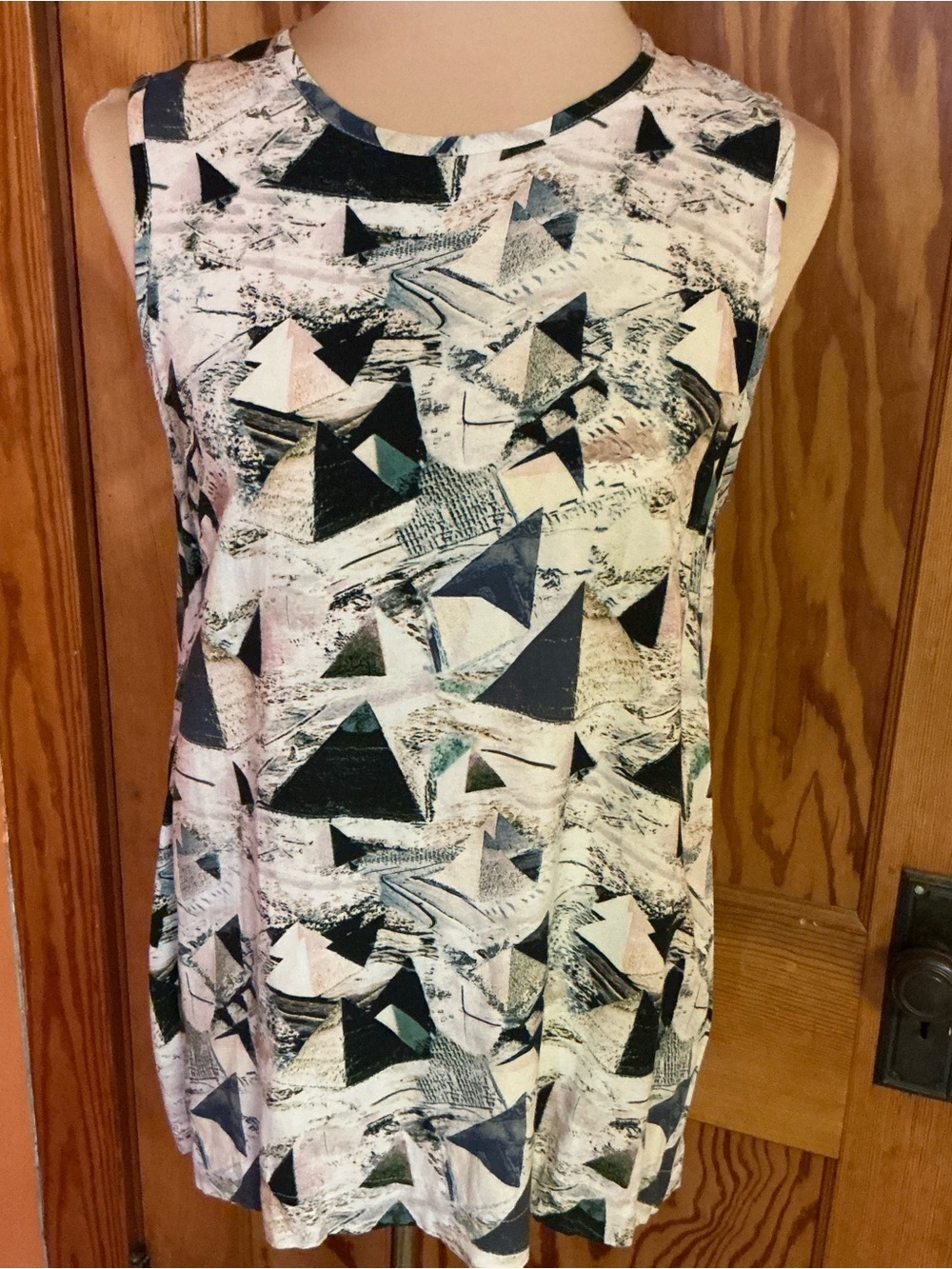 Bitte Kai Rand Abstract Geometric Tunic Top Size 40 Sleeveless Artsy Minimalist - Picture 5 of 9